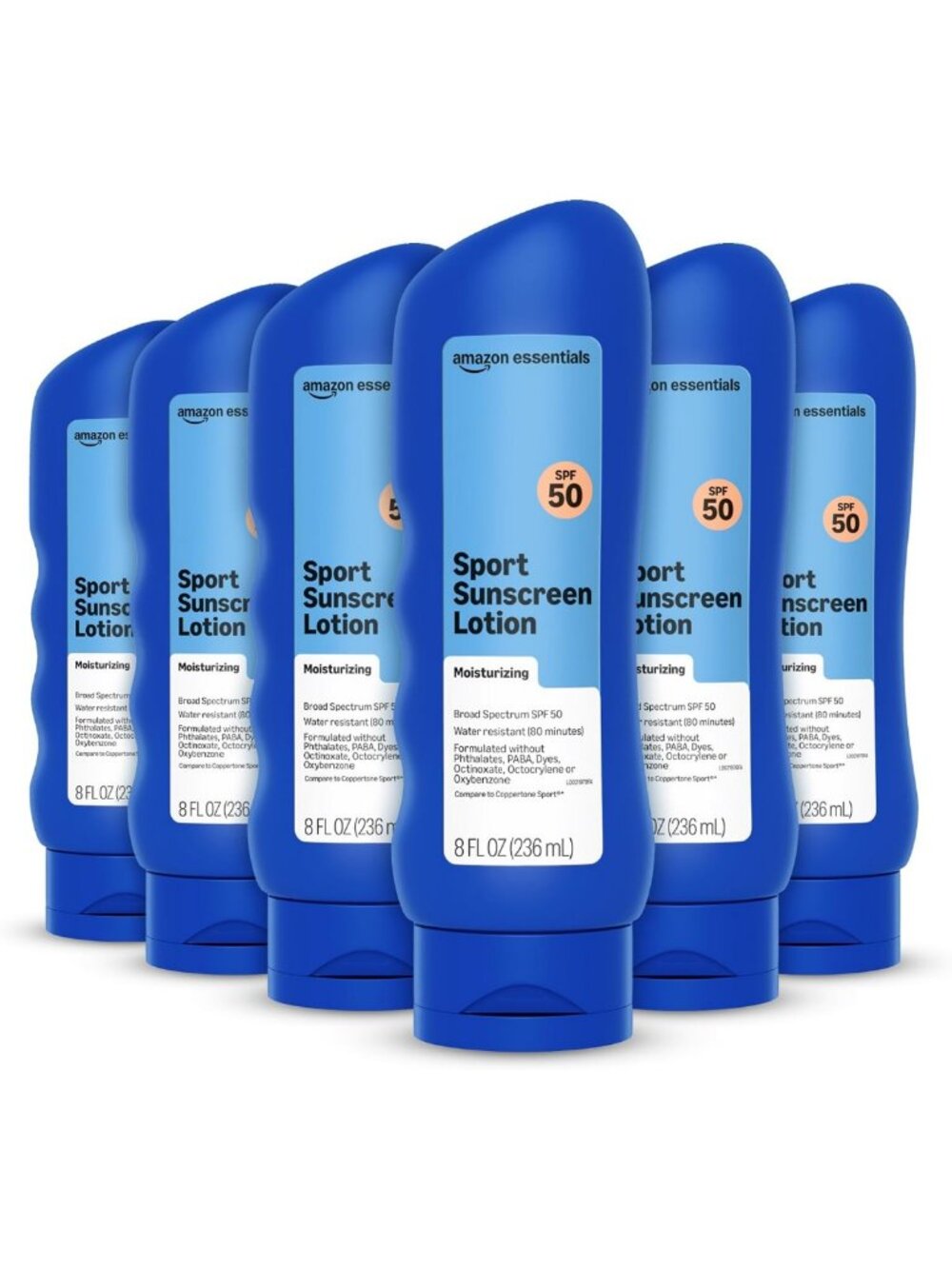 Amazon Essentials Sunscreen Lotion SPF 50 Body, Broad Spectrum UVA/UVB